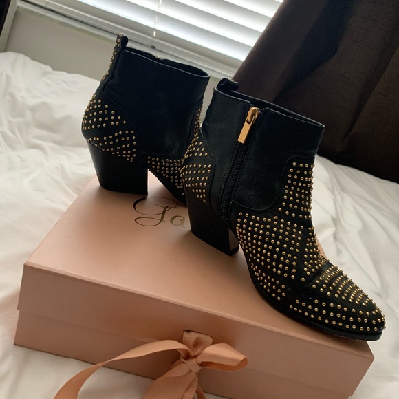 Dolce Vita Studded Booties (gold) - Picture 4 of 5